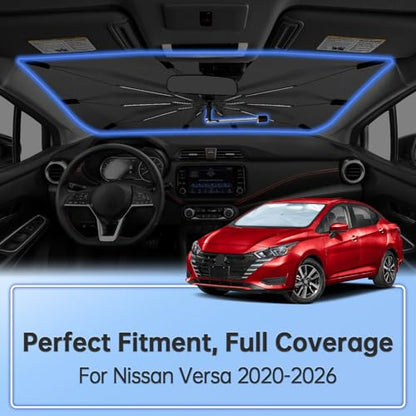 Windshield Sun Shade Umbrella for Nissan Versa 2020 (for Nissan Versa 2020-2026)