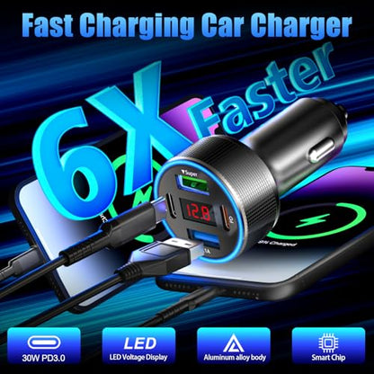 Car Charger USB C (Black)