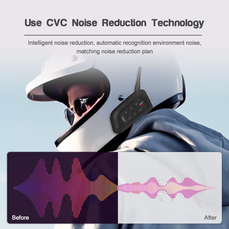 V4 Plus Motorcycle Bluetooth Headset (4 Pack)