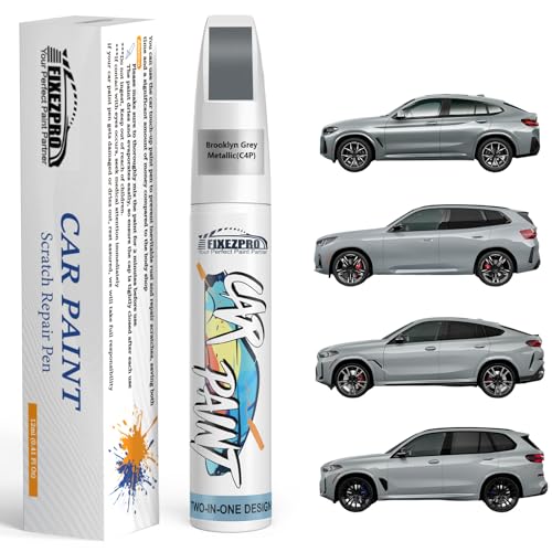 C4P Brooklyn Grey Metallic Touch Up Paint for BMW (For bmw / Brooklyn Grey Metallic(C4P) Compatible with 2/3/5/7 Series/X1/X2/X3/X4/X5/IX3)