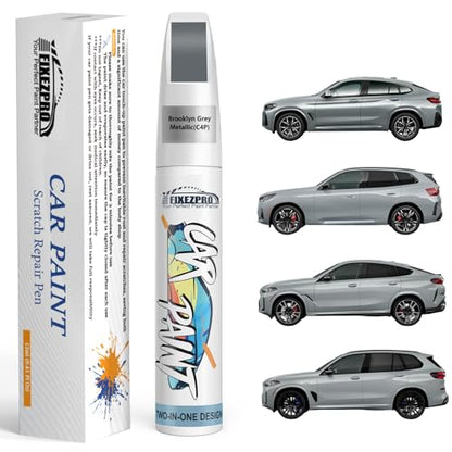 C4P Brooklyn Grey Metallic Touch Up Paint for BMW (For bmw / Brooklyn Grey Metallic(C4P) Compatible with 2/3/5/7 Series/X1/X2/X3/X4/X5/IX3)