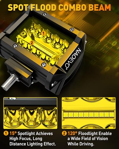 4 Inch LED Pod Lights (Yellow)
