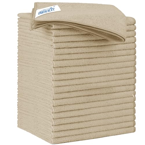 Brown Microfiber Cleaning Cloth 20 Pack 11.5 x 11.5 inch Microfiber Towels for Cars Ultra Absorbent Car Washing Cloth Lint Free Streak Free Cleaning Rags for Car (Brown / 11.5 x 11.5 Inch)