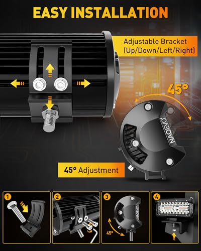7 Inch LED Light Bar (White&Amber 3 Modes)