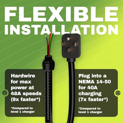 Level 2 EV Charger w (White / Hardwired J1772)