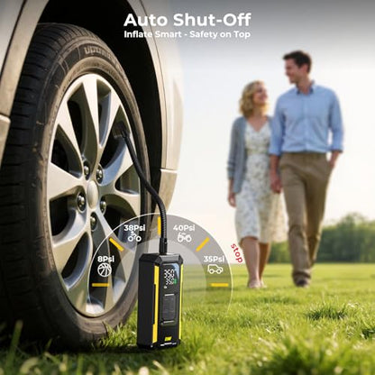 Tire Inflator Portable Air Compressor (Black)