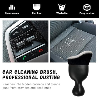 Car Detailing Brush (Black/White / 1 PC)