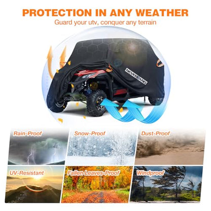 UTV Cover Heavy Waterproof Denier Oxford Cloth for Polaris RZR Yamaha Can (up to 154"L)