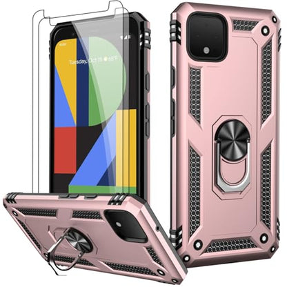 for Google Pixel 4 XL Case with Screen Protector (Rose Gold / Google Pixel 4 XL)