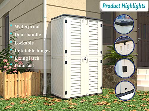 Storage Shed Weather Resistance (white / Tall Shed-53 cu ft)