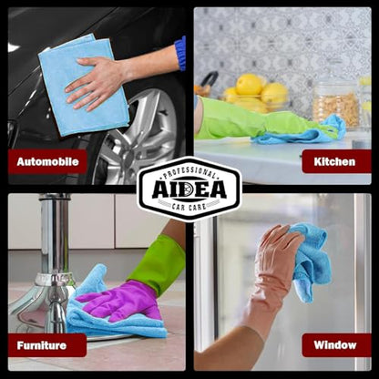 Microfiber Cleaning Cloth Blue (Blue / 50PK)