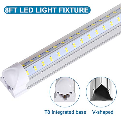 10 Pack Led Shop Lights (10PCS 8FT 4 Row 5000K)