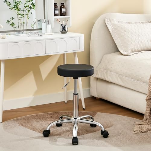 Tatto Rolling Chair (Black / No Back & Footrest)