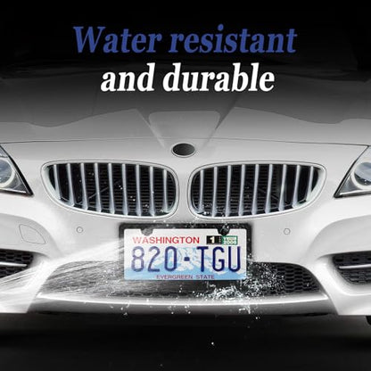 2 Pack Black License Plate Frame (2 Holes Black)