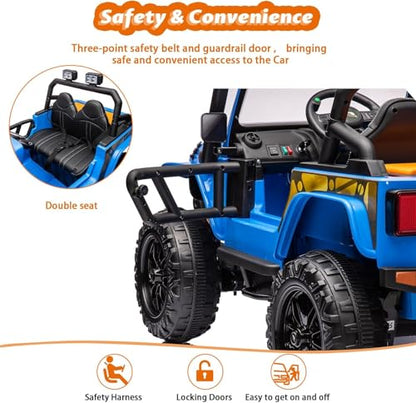 Kids Electric Ride on Truck Car Remote Control (Blue)