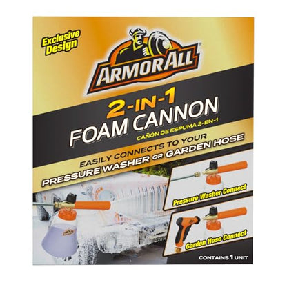 2-in-1 Foam Cannon Kit for Garden Hoses and Power Washers (1 Count (Pack of 1) / Foam Cannon (1 pack))