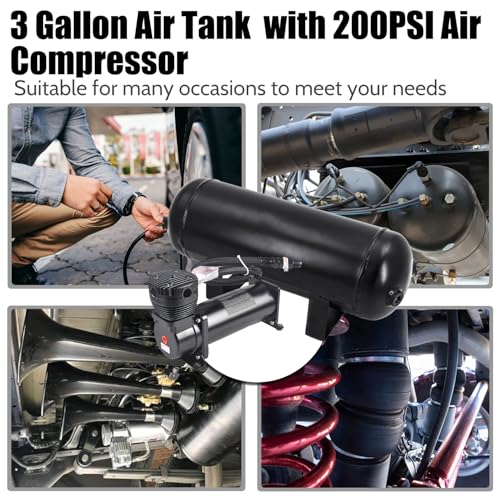 3 Gallon Air Tank with 200PSI Air Compressor for Suspension (Air Compressor+Air Tank / Air Compressor+air Tank)
