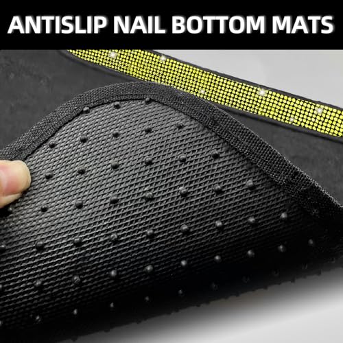 Bling Car Floor Mats Full Set (Yellow Diamond / Car Floor Mats (4 Pieces))
