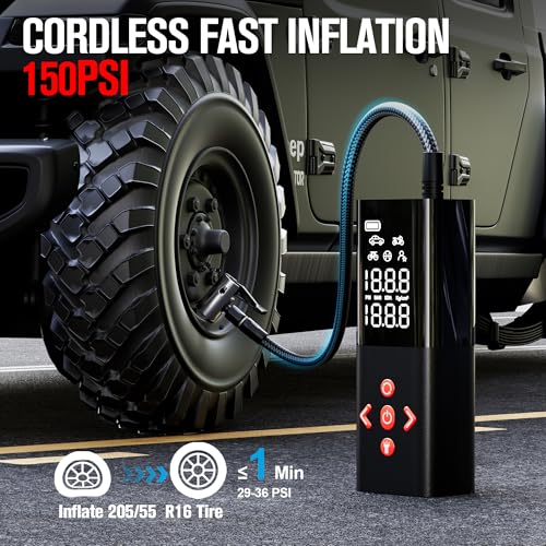AP150 Tire Inflator Portable Air Compressor (Red)