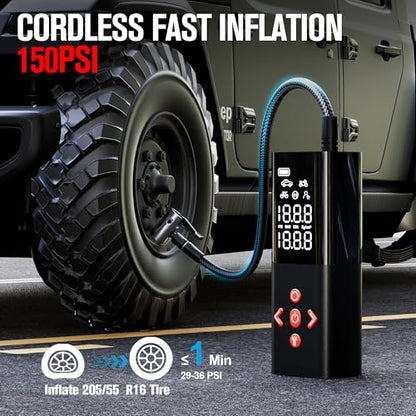 AP150 Tire Inflator Portable Air Compressor (Red)