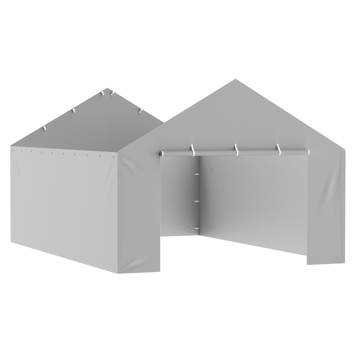 Carport Replacement Canopy Cover Side Wall 13 x 20 ft (Gray / 13x20ft)