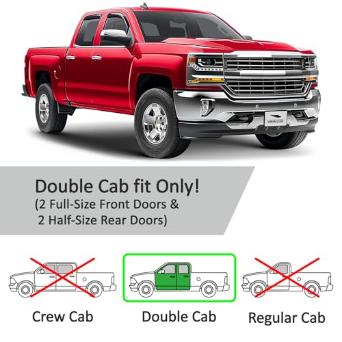 in Channel Extra Durable Rain Guards for Trucks Chevrolet (For Silverado 14-18 1500/2500/3500 In-channel)