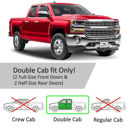 in Channel Extra Durable Rain Guards for Trucks Chevrolet (For Silverado 14-18 1500/2500/3500 In-channel)