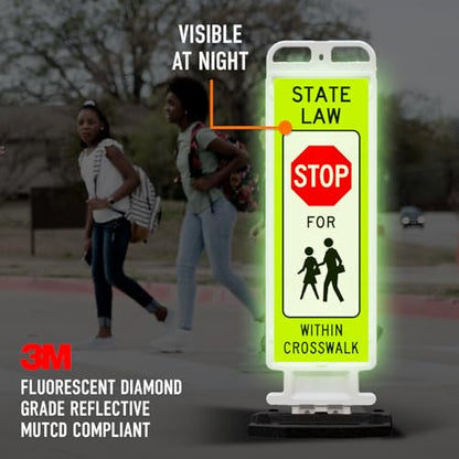 State Law Stop for Pedestrian in Crosswalk MUTCD R1 (Stop For Pedestrian in Crosswalk)