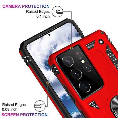 for Galaxy S21 Ultra Case (Galaxy S21 Ultra (Large 6.8") / Red)