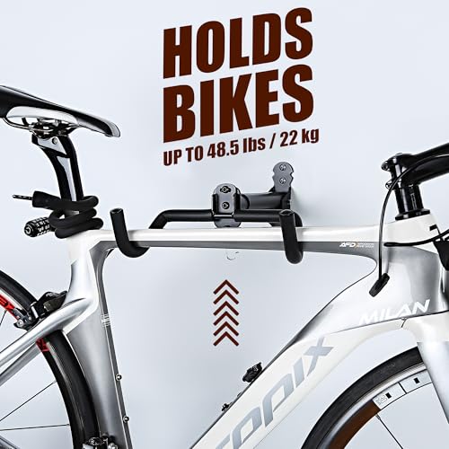 Bike Wall Mount Hanger (Black 2Pack)