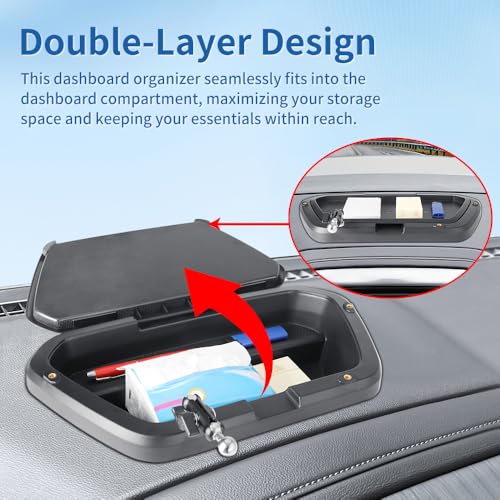 Car Phone Holder Center Console Organizer Tray for 2019 (for 2019-2026 Chevy Silverado/GMC Sierra 8-inch)