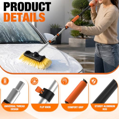 12FT Car Wash Brush with Long Handle (12FT)