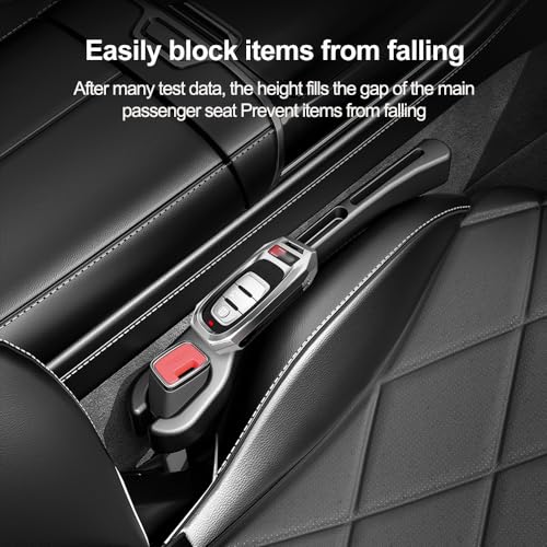 2026 Upgrade] 2PCS Car Seat Gap Filler with Phone Holder (Red)