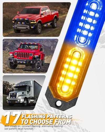 1200T Emergency Strobe Grille Lights (Amber/Blue)