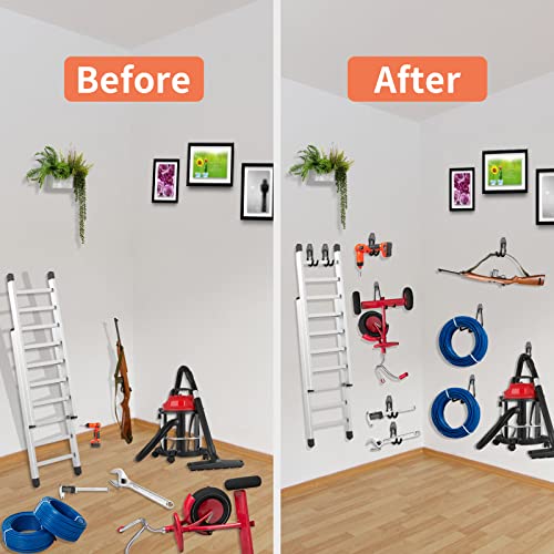 Garage Hooks Heavy Duty (7.7inch U Hook / Orange Large U Hook)