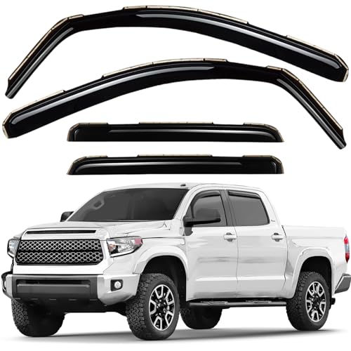 Window Deflectors Smoke Tinted in (For Tundra 07-21 CrewMax)
