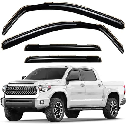 Window Deflectors Smoke Tinted in (For Tundra 07-21 CrewMax)