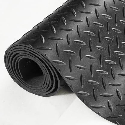 Diamond Plate Rubber Flooring Roll (72"L x 48"W x 0.12"Th)