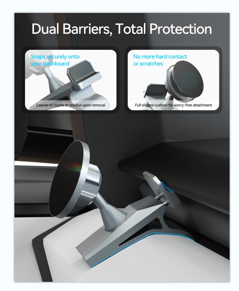 Phone Mount for Tesla Cybertruck The Ultimate Magnetic Phone Holder for Tesla Cybertruck Accessories (Cybertruck, Dashboard)