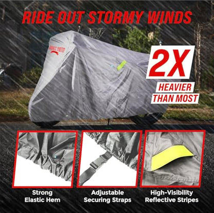 Waterproof Scooter & Moped Cover for Vespa (Light Gray / [SCOOTER] 80"L x 36"W x 47"H)