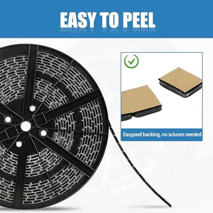 1 4 oz Stick On Wheel Weights 715pcs 5kg Bulk Pack Low Profile Black (Black / 0.25oz-715PCS(Roll))