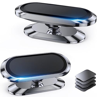 2 PACK】Magnetic phone holder for Car Dash Magnetic Car Mount for iphone (Silver)