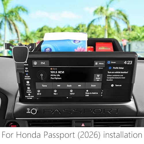 Car Phone Holder Center Console Organizer for Honda Passport 2026【12.3 (Holder Box for Honda Passport 2026)