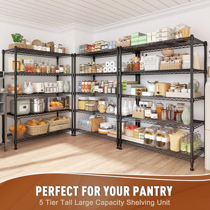 63" H 5 Tier Heavy Duty Storage Shelves (5 Tier-14"D x 29"W x 63"H)