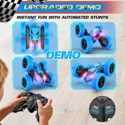 Blue RC Stunt Car for Boys Kids (Blue Pro)