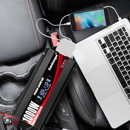 1000W Car Power Inverter DC 12V to 110V (Black)
