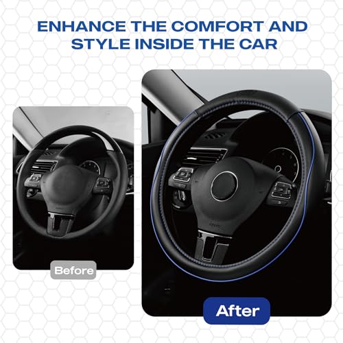 Memory Foam Steering Wheel Cover (Blue)