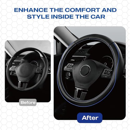 Memory Foam Steering Wheel Cover (Blue)