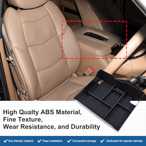 Console Insert Armrest Storage Box Compatible with Cadillac Escalade2015