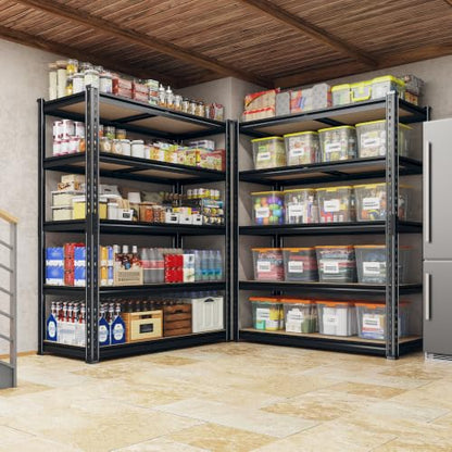 2400 Lbs Garage Shelving for Basement (Black)